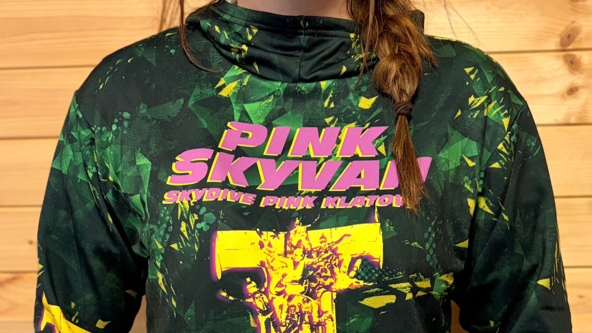Mikina - HOODIE PINK SKYVAN - Zelená