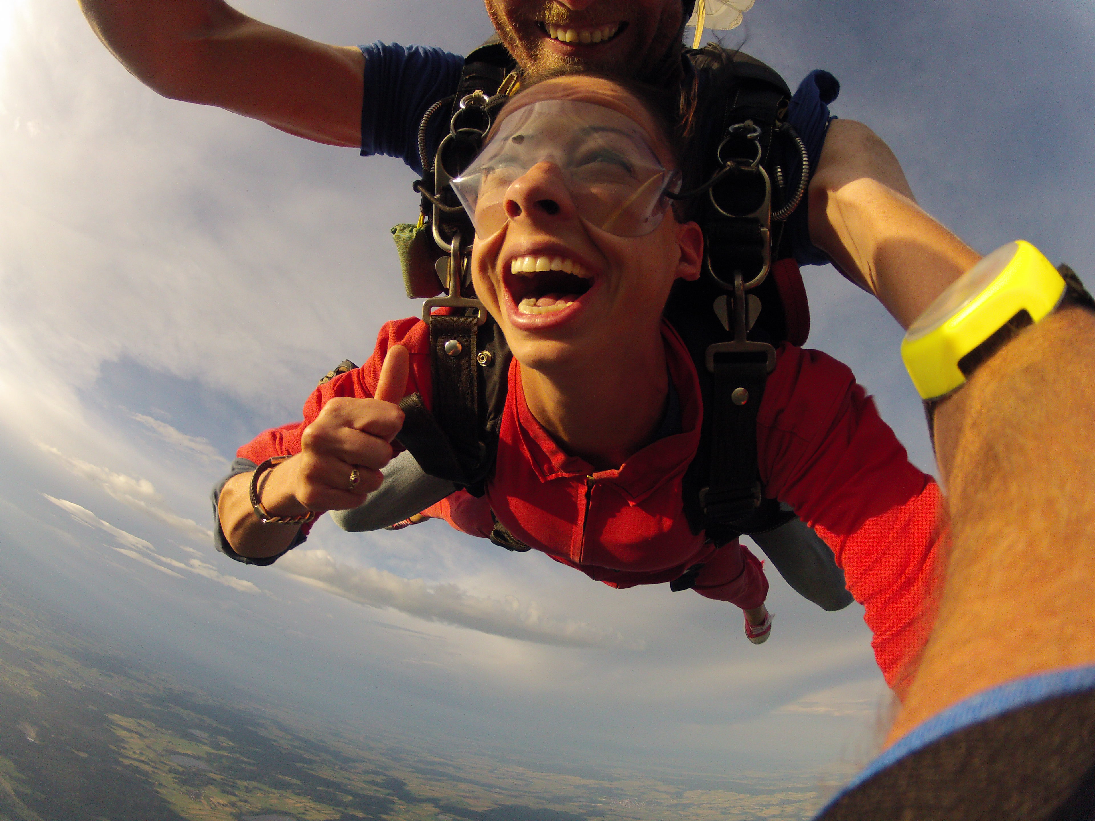 Tandemový seskok z letadla z výšky 4000 m