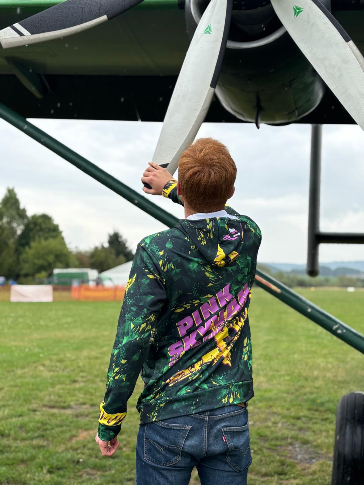 Mikina - HOODIE PINK SKYVAN - Zelená