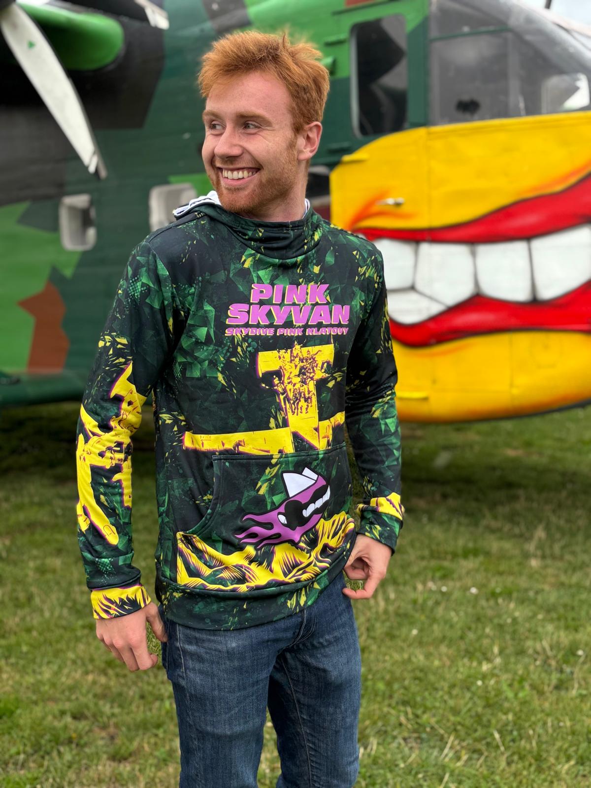 Mikina - HOODIE PINK SKYVAN - Zelená - obrázek 3