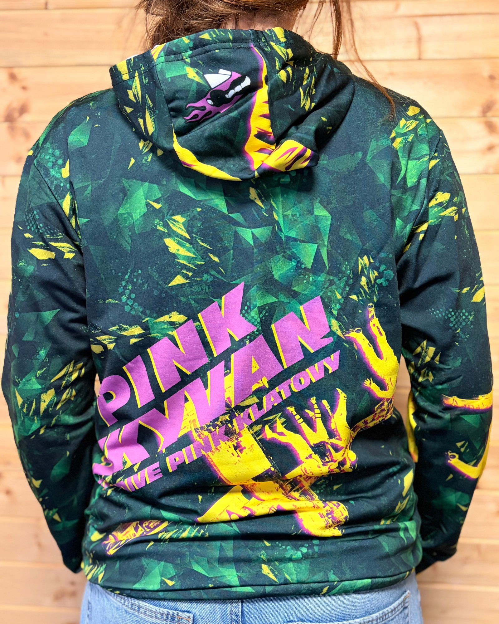 Mikina - HOODIE PINK SKYVAN - Zelená - obrázek 5